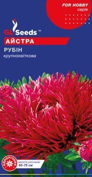 Насіння Айстри Рубiн (0.2г), For Hobby, TM GL Seeds 1229_2 фото